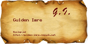 Gulden Imre névjegykártya